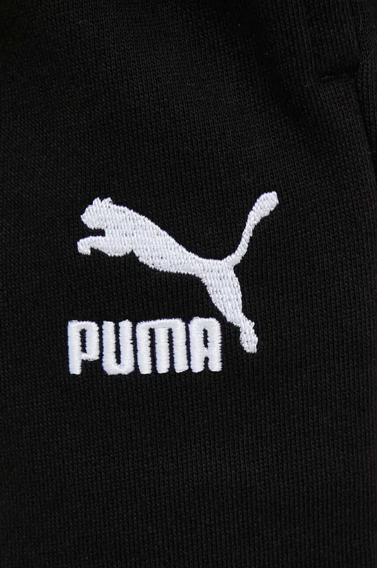black Puma cotton joggers