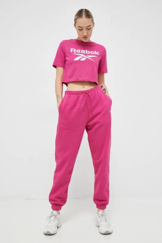 Спортивні штани Reebok рожевий