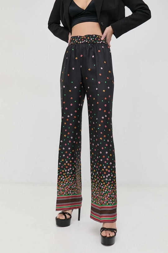 nero Red Valentino pantaloni in seta Donna