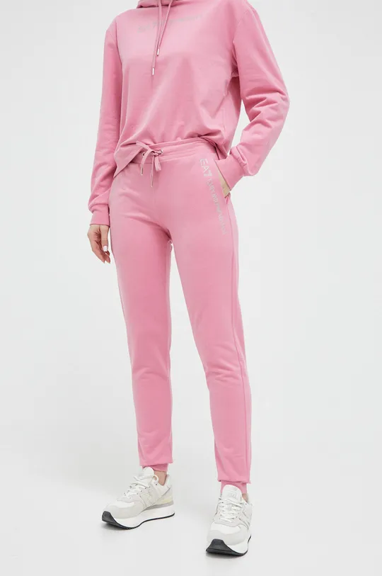 рожевий Спортивні штани EA7 Emporio Armani Жіночий