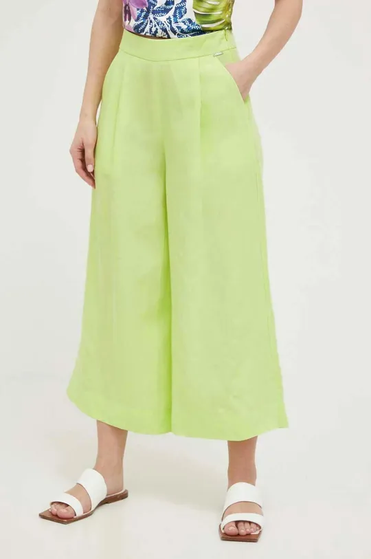 πράσινο Παντελόνι με λινό μείγμα Liu Jo Γυναικεία