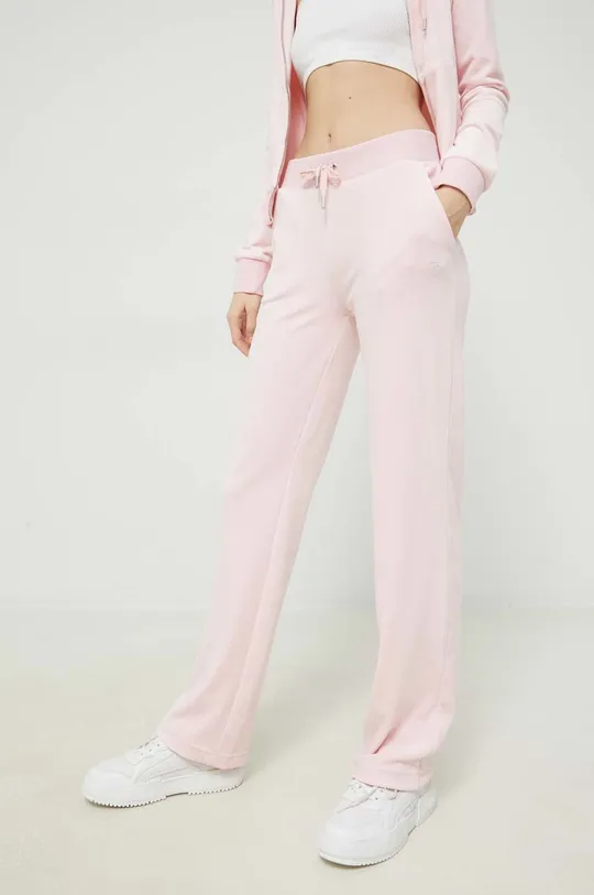 Juicy Couture spodnie dresowe Del Ray Diamante różowy