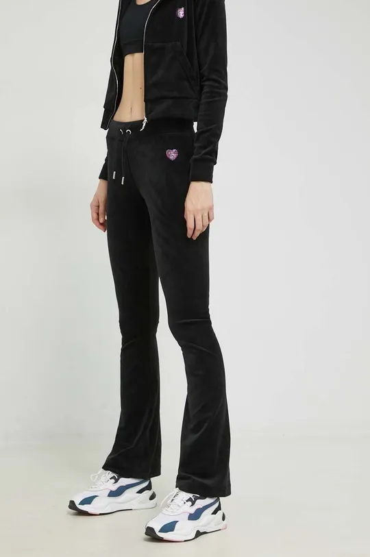 Παντελόνι φόρμας Juicy Couture Elodie Heart μαύρο