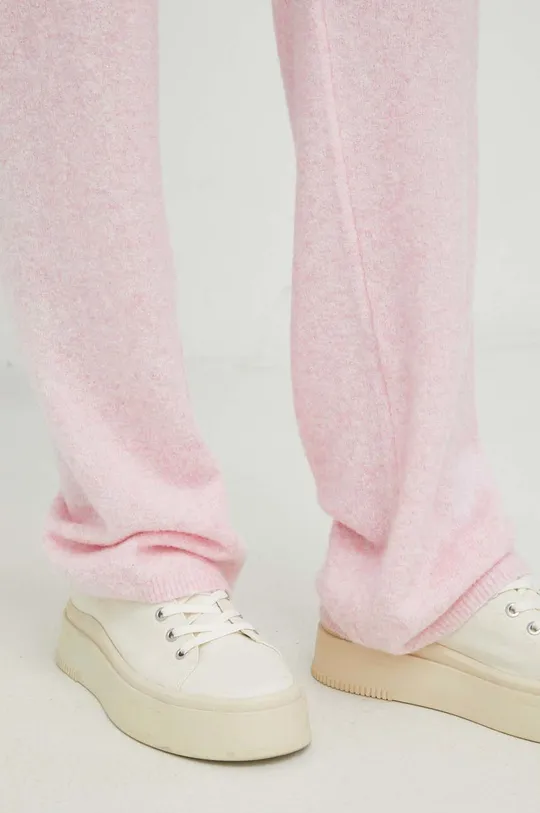 rózsaszín American Vintage nadrág gyapjú keverékből