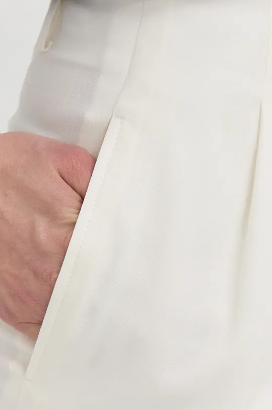 kremowy Luisa Spagnoli spodnie z domieszką wełny