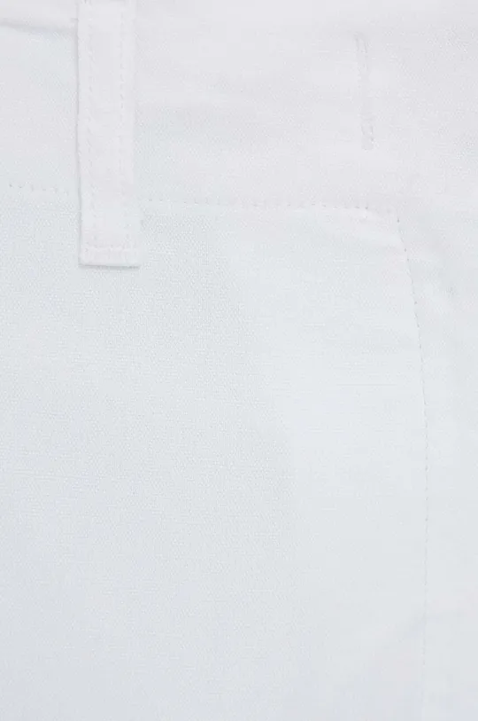 biały Emporio Armani spodnie z domieszką lnu