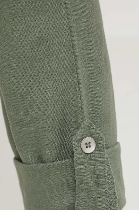зелёный Льняные брюки Roxy