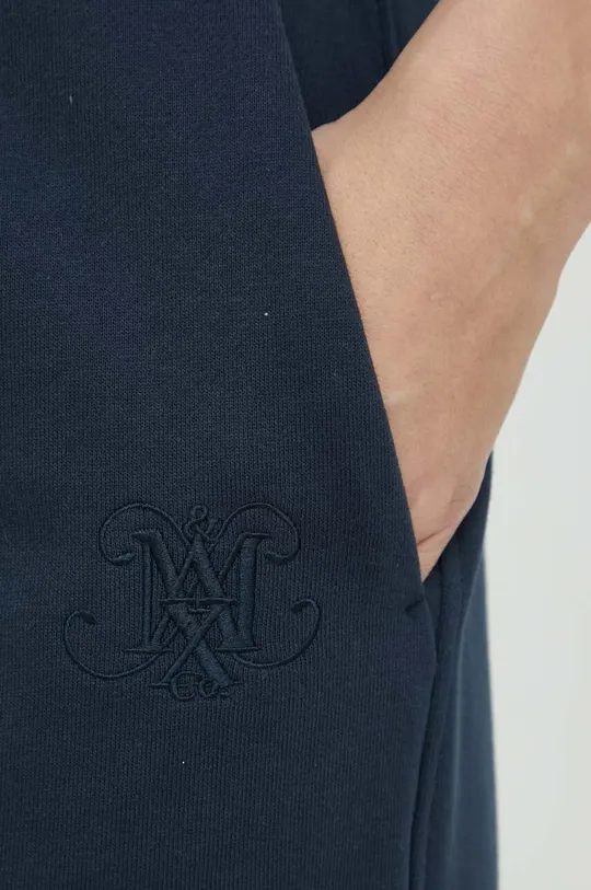 темно-синій Бавовняні спортивні штани MAX&Co.