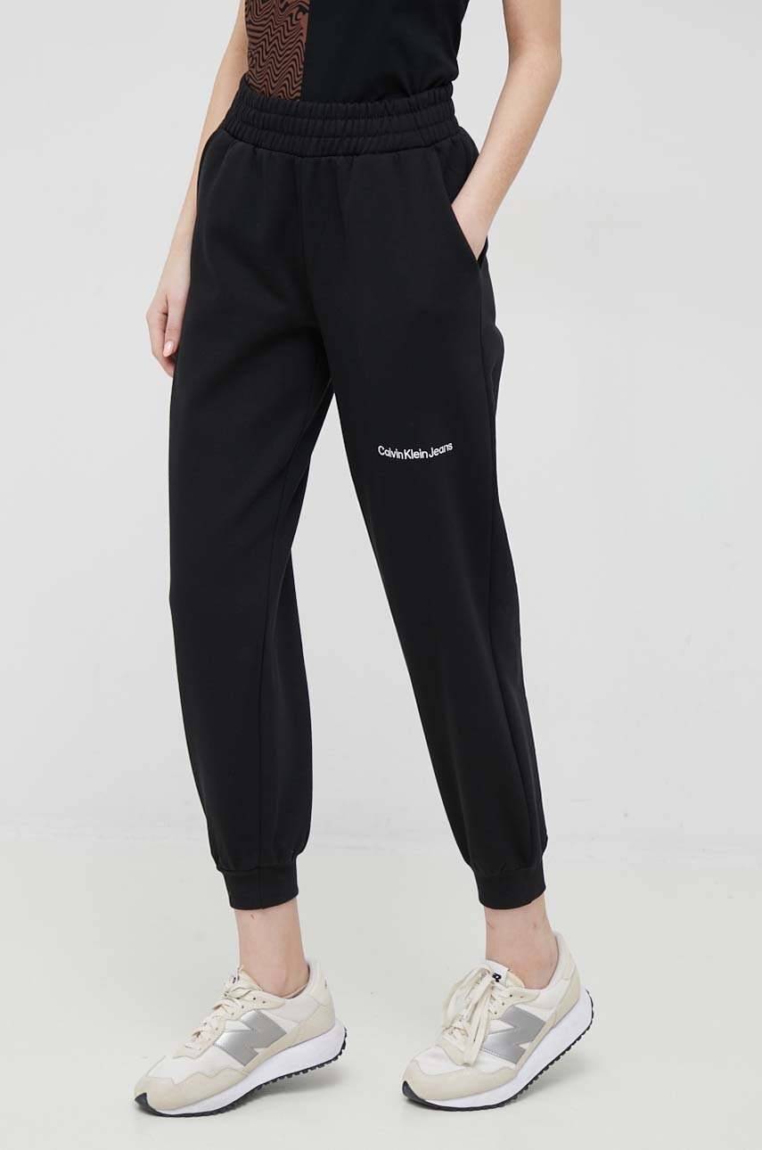 černá Tepláky Calvin Klein Jeans Dámský