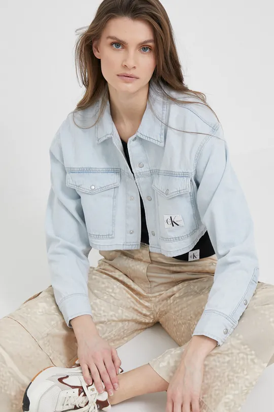 béžová Bavlnené nohavice Calvin Klein Jeans