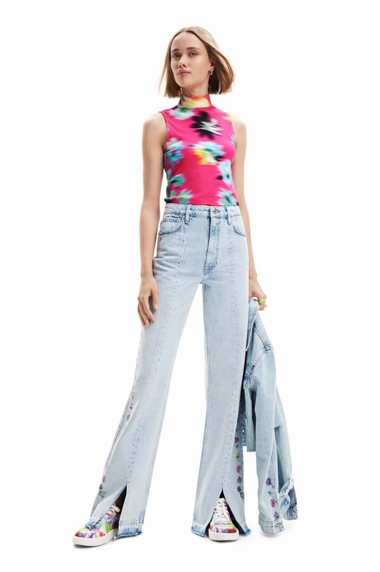 multicolor Desigual jeansy Damski