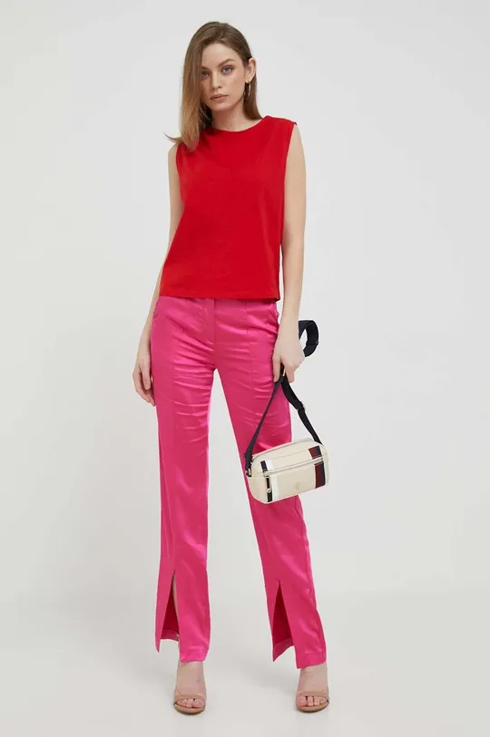 różowy United Colors of Benetton spodnie Damski