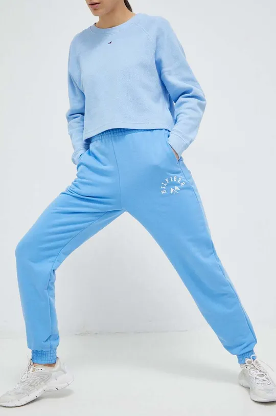 niebieski Tommy Hilfiger spodnie dresowe Damski