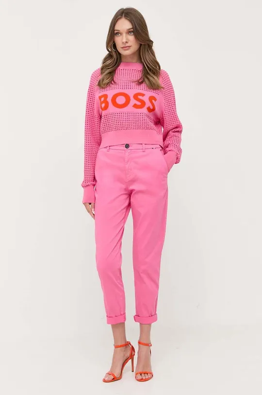 Παντελόνι BOSS ροζ