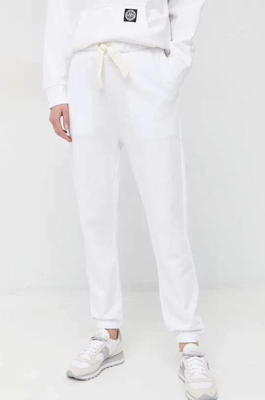λευκό Βαμβακερό παντελόνι Marc O'Polo Γυναικεία