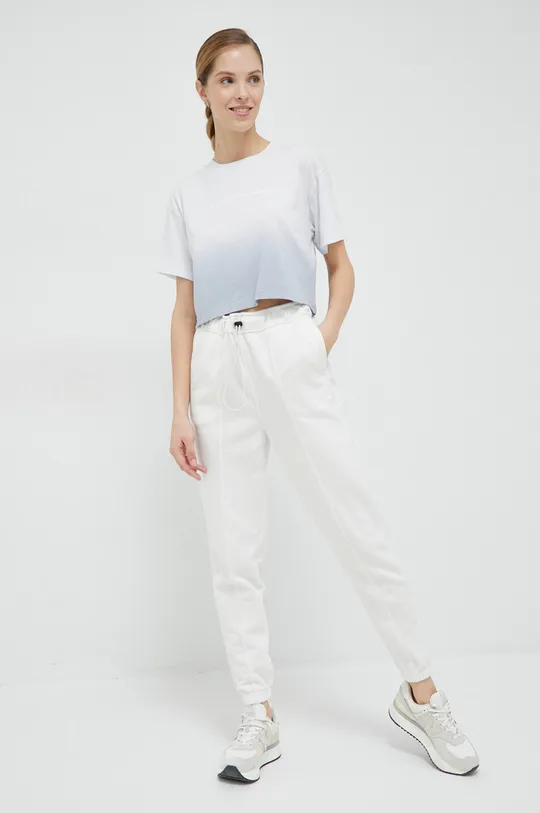 Παντελόνι προπόνησης Calvin Klein Performance Essentials λευκό