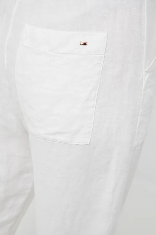 biela Ľanové nohavice Tommy Hilfiger