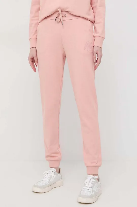 różowy Armani Exchange spodnie dresowe Damski