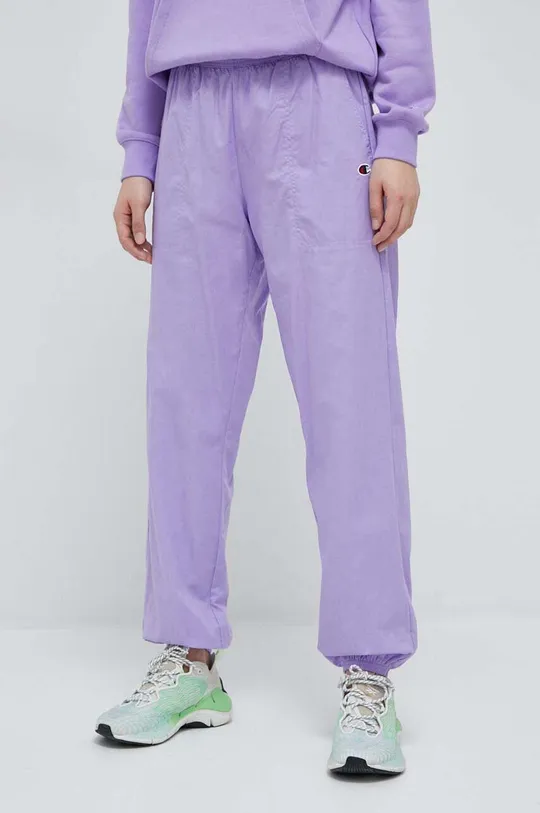 fioletowy Champion spodnie bawełniane Damski