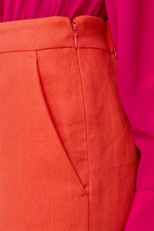 oranžna Lanene hlače Luisa Spagnoli