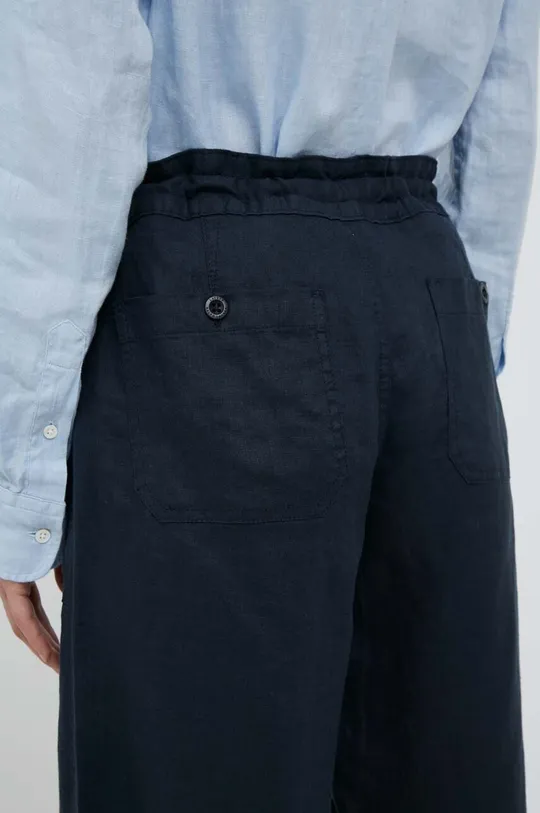granatowy Lauren Ralph Lauren spodnie lniane