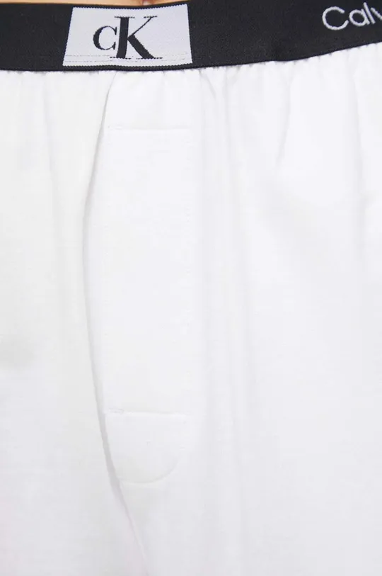 bela Bombažne hlače Calvin Klein Underwear