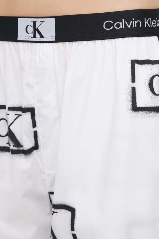 λευκό Βαμβακερό παντελόνι πιτζάμα Calvin Klein Underwear
