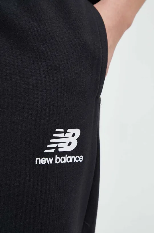 negru New Balance pantaloni de trening