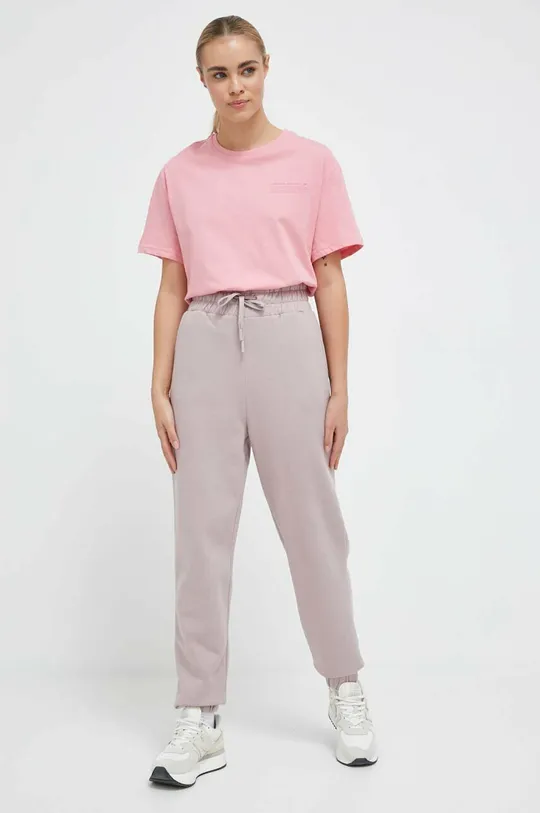 4F spodnie dresowe różowy
