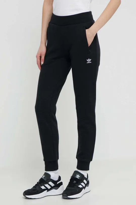 nero adidas Originals pantaloni da jogging in cotone Donna