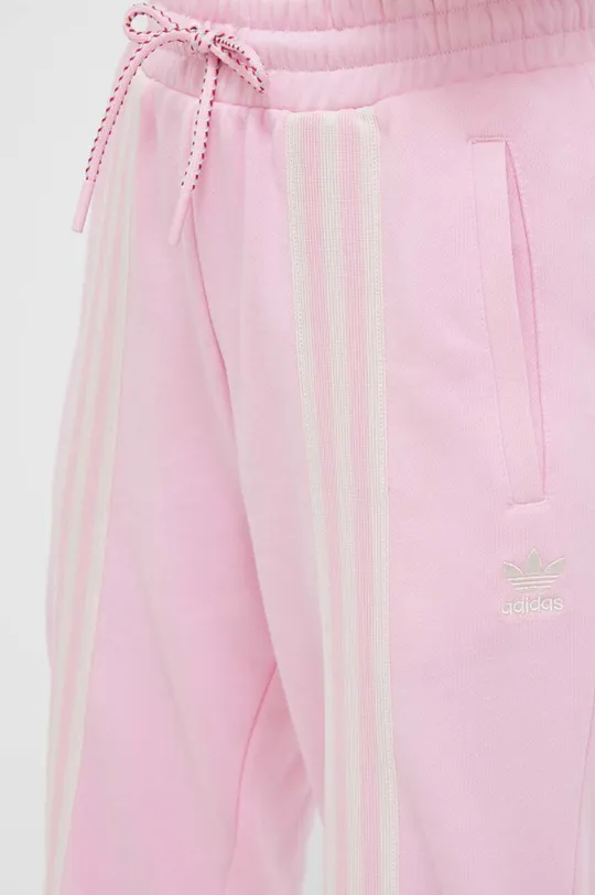 różowy adidas Originals spodnie dresowe bawełniane