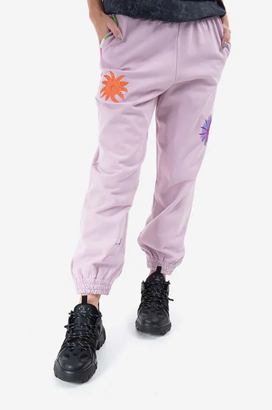 fioletowy MCQ spodnie dresowe bawełniane Happy Damski