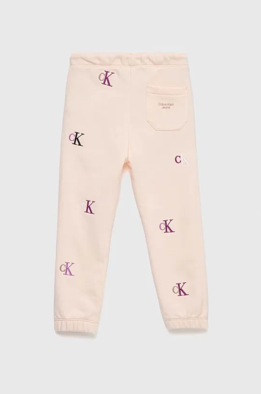 Παιδικό φούτερ Calvin Klein Jeans παστέλ ροζ