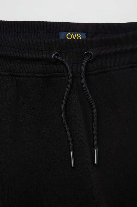 Παιδικό βαμβακερό παντελόνι OVS μαύρο