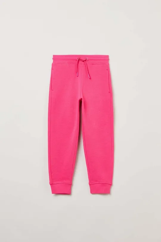 рожевий Дитячі бавовняні штани OVS Для дівчаток