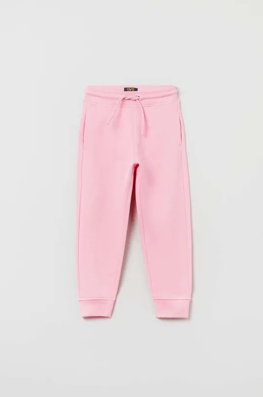 рожевий Дитячі бавовняні штани OVS Для дівчаток