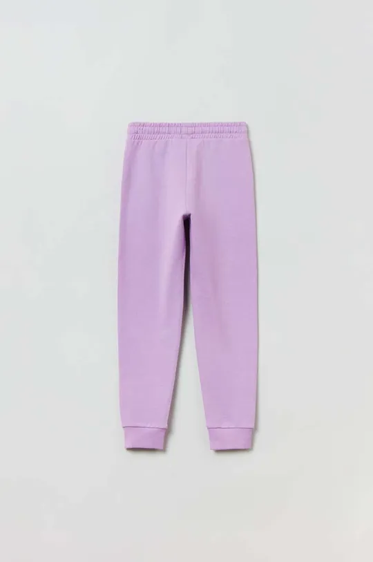 Дитячі бавовняні штани OVS фіолетовий