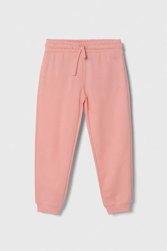 розовый Детские хлопковые штаны United Colors of Benetton Для девочек