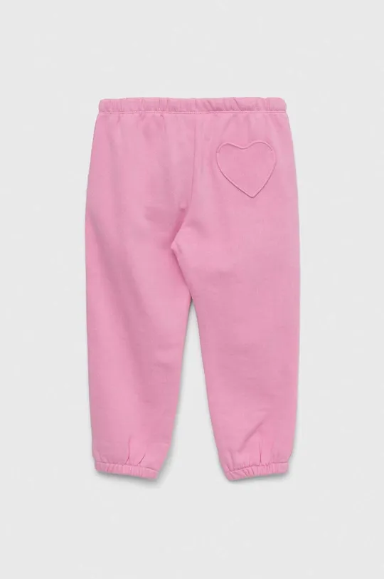 Παιδικό βαμβακερό παντελόνι United Colors of Benetton ροζ