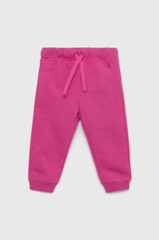 μωβ Παιδικό βαμβακερό παντελόνι United Colors of Benetton Για κορίτσια