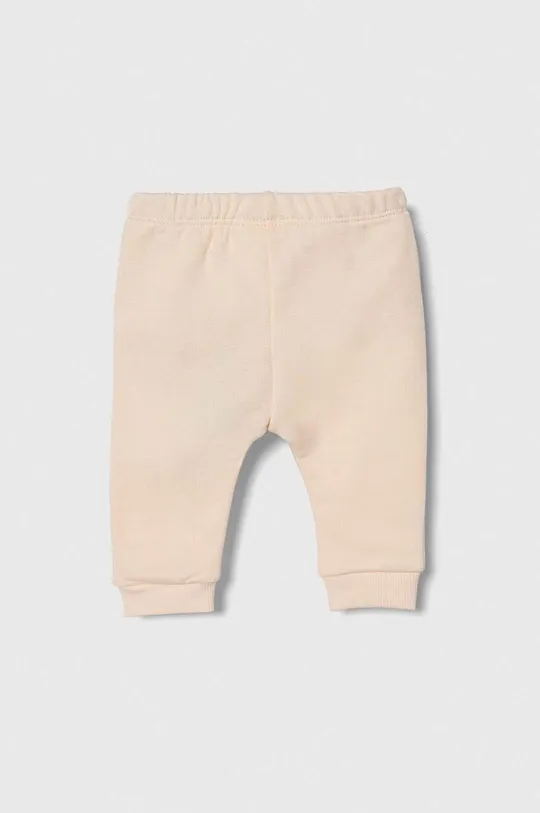Хлопковые штаны для младенцев United Colors of Benetton оранжевый