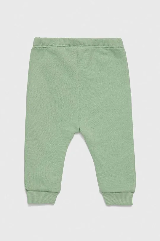 Otroške bombažne hlače United Colors of Benetton zelena