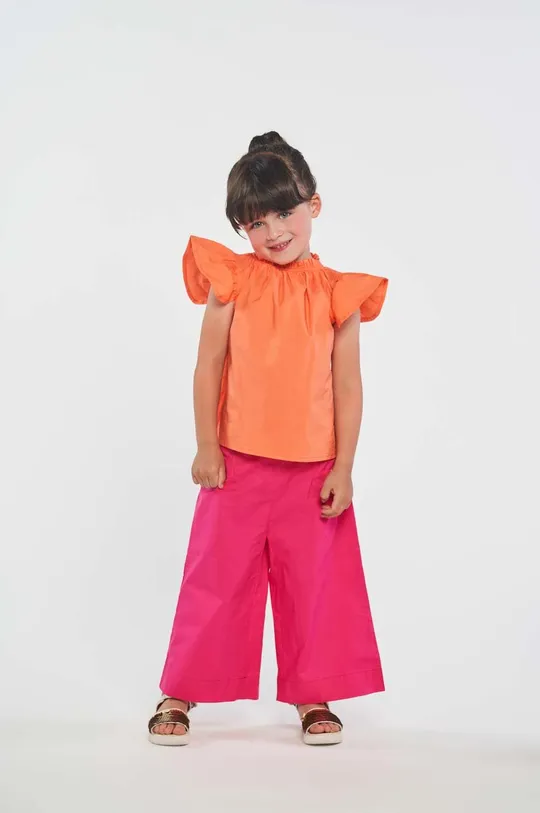 розовый Детские хлопковые брюки Birba&Trybeyond Для девочек