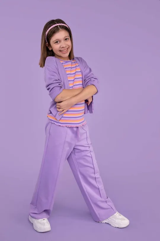 μωβ Παιδικό παντελόνι Coccodrillo Για κορίτσια