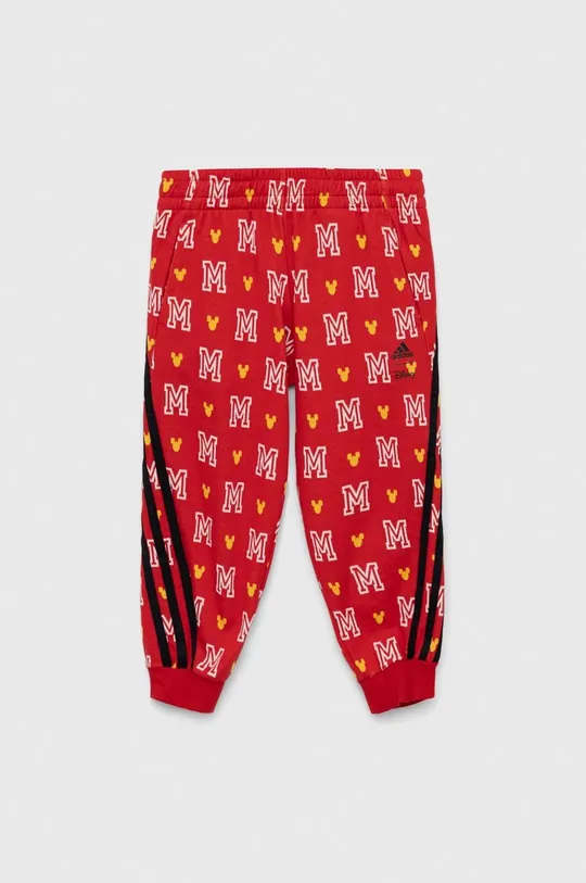 Детские хлопковые штаны adidas x Disney красный