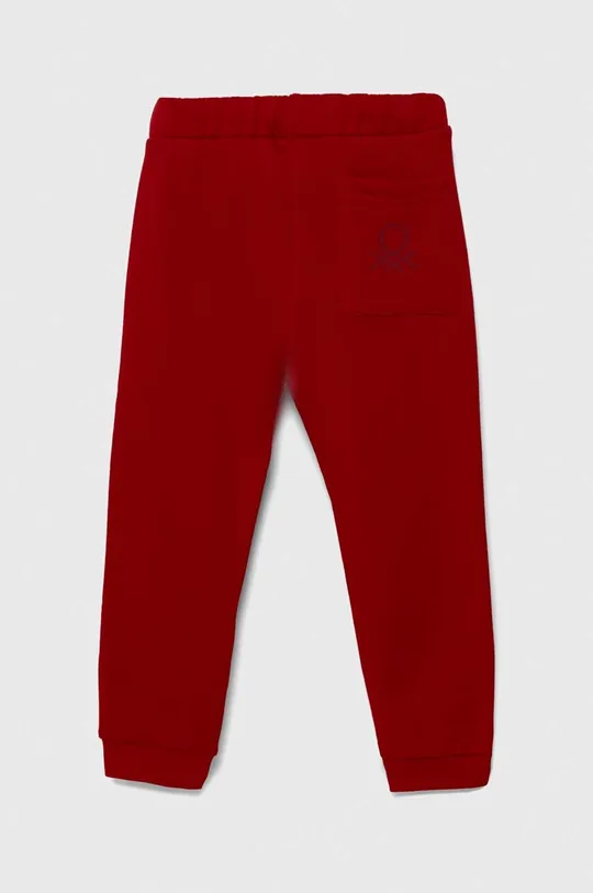 Детские хлопковые штаны United Colors of Benetton красный