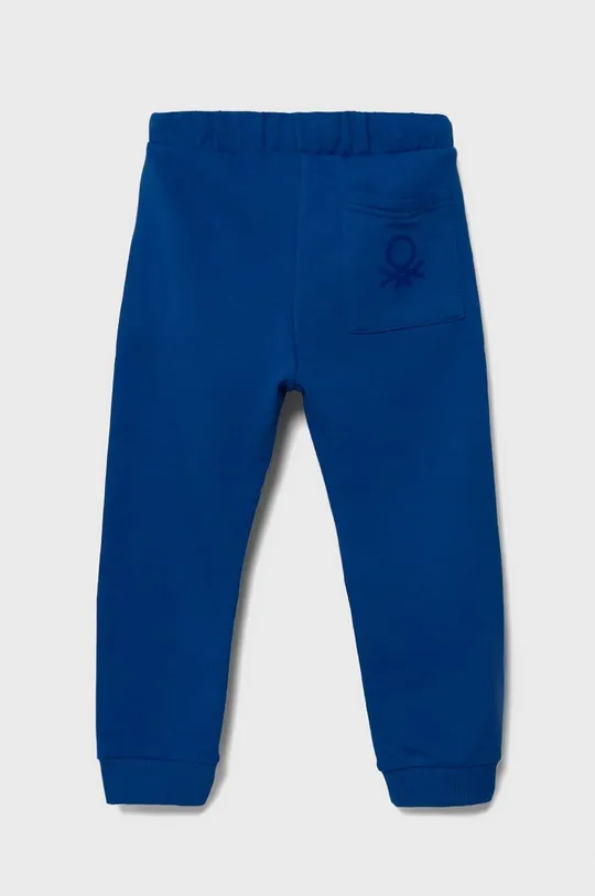 Детские хлопковые штаны United Colors of Benetton голубой