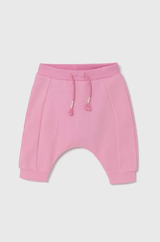 różowy United Colors of Benetton spodnie dresowe niemowlęce Dziecięcy