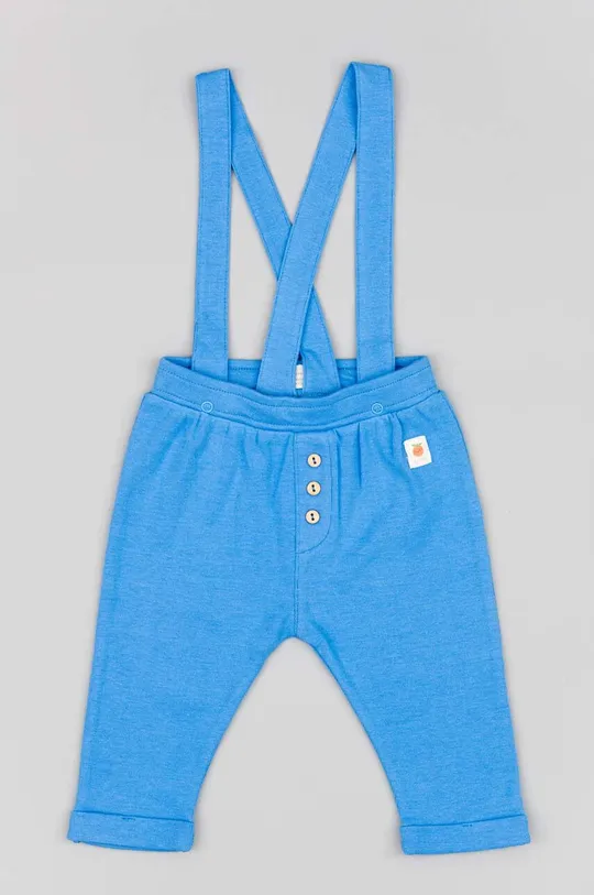 μπλε Παιδικό βαμβακερό παντελόνι zippy Παιδικά