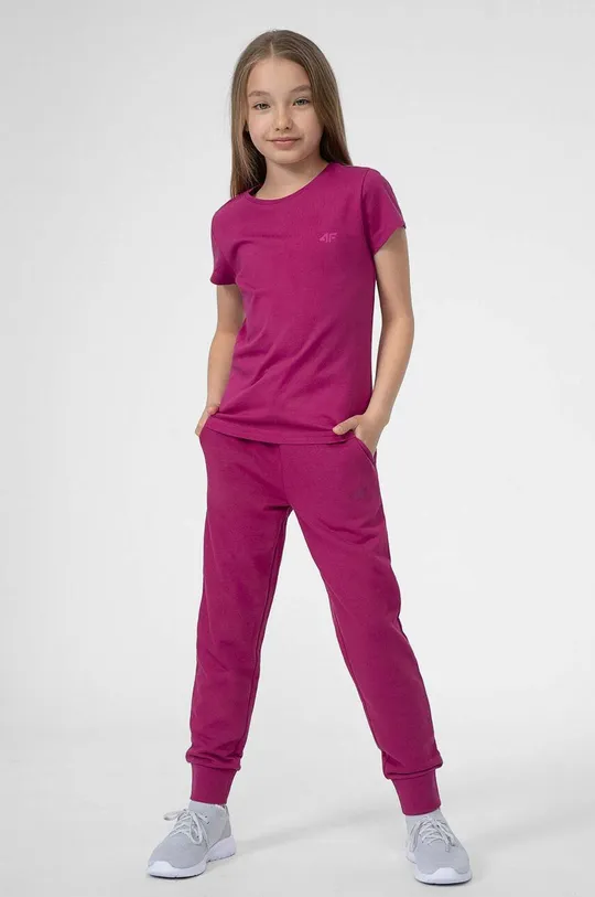 рожевий Дитячі спортивні штани 4F F130 Дитячий